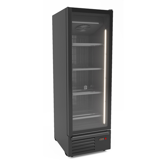 7072_1135.jpg Combisteel Tiefkühlschrank 1 Glastür Schwarz 500L – Bild 1