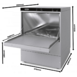 Combisteel Entry Line Geschirrspülmaschine Frontbedienung Ent 500-230 Dp mit Abwasserpumpe – Bild 2