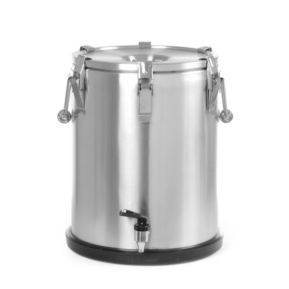 710234_IMG_2977.jpg Hendi Isolierter tragbarer Behälter - mit Ablasshahn, Profi Line, 25L, Silber, ⌀330x(H)430mm – Bild 1