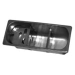 Combisteel Spülbecke für Eislöffel 270X110X120 mit Wasserablaufloch, Wasseranschluss Und Überlaufrohr – Breite 110