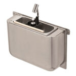 Combisteel Spülbecke für Eislöffel mit Eislöffeldusche 410X120X270 mit Wasserablaufloch, Wasseranschluss Und Überlaufrohr – Breite 410 – Art.-Nr.: 7108.0035
