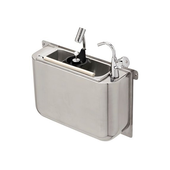 7108_0040-15008.jpg Combisteel Spülbecke für Eislöffel mit Wasserhahn Und Eislöffeldusche 410X120X270 mit Wasserablaufloch, Wasseranschluss Und Überlaufrohr – Bild 1