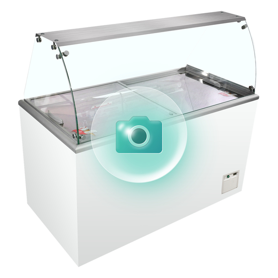 71175-IDA200-W1.jpg Tefcold Speiseeisvitrine IDA200-W1+, Weiß, RAL 9010, EEK C – Bild 1