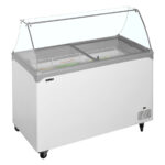Tefcold Speiseeisvitrine NIC402SC-SO, Weiß, EEK D