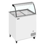 Tefcold Speiseeisvitrine IC202SC-SO, Weiß, EEK D