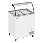 Tefcold Speiseeisvitrine IC202SC-SO, Weiß, EEK D – Bild 2