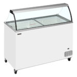 Tefcold Speiseeisvitrine IC402SC-SO, Weiß, EEK D