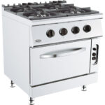 Combisteel Base 700 Gasherd 4 Br. mit Gasbackofen