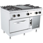 Combisteel Base 700 Glühplattenherd 4 Br. Gasbackofen