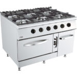 Combisteel Base 900 Gasherd 6 Br. mit Gasbackofen