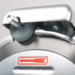 Aufschnittmaschine, Gehäuse aus eloxiertem Aluminium, Messer 250 mm Ø – Bild 2