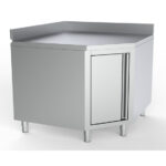 Combisteel Arbeitstisch Ecke mit Tür Und Aufkantung 1000/1000 für 600mm Tisch