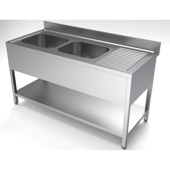 7333_0850-15770.jpg Combisteel 700 Spültisch Grundboden 2 Links 1600 – Bild 1