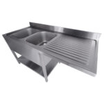 Combisteel 700 Spültisch Grundboden Spülmaschine Demontabel 2 Links 1600 – Bild 2
