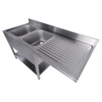 Combisteel 700 Spültisch Grundboden Spülmaschine Demontabel 2 Links 1600 – Bild 3
