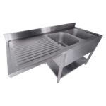 Combisteel 700 Spültisch Grundboden Spülmaschine Selbstmontage 2 Rechts 1600 – Bild 2