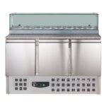 Combisteel Compact Line Pizzatisch mit Glas 3 Türen – Bild 2