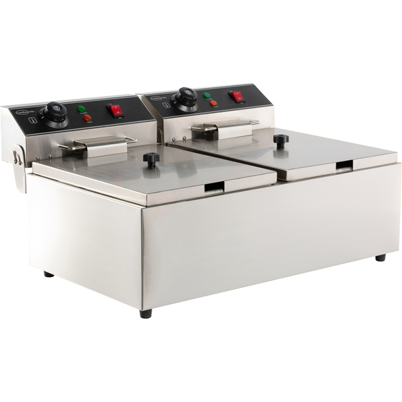 7455_1008-4232.jpg Combisteel Elektro Tischfriteuse 2X6 L – Bild 1