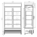 Combisteel Kühlschrank mit Schiebeglastüren Bez-750 Sl – Bild 3