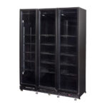 Combisteel Kühlschrank 3 Glastüren Schwarz Nap-1200 Ht - mit Türheizung – Bild 2