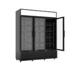 Combisteel Kühlschrank 3 Glastüren Schwarz Fcu-1200 Bl – Bild 2