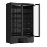 Combisteel Kühlschrank 2 Glastüren Schwarz Jde-1000R Bl – Bild 2