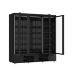 Combisteel Kühlschrank 3 Glastüren Schwarz Jde-1530R Bl – Bild 2