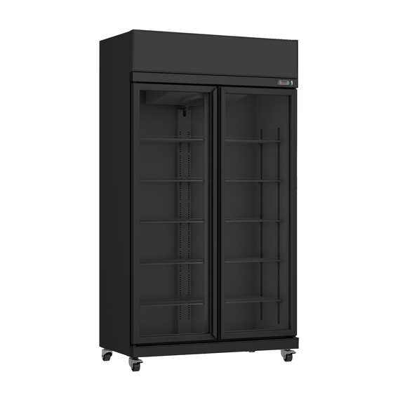 7455_3150_2.jpg Combisteel Kühlschrank 2 Glastüren Schwarz Irm-770 Bl – Bild 1