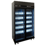 Combisteel Kühlschrank 2 Glastüren Schwarz Irm-770 Bl – Bild 3