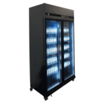 Combisteel Kühlschrank 2 Glastüren Schwarz Irm-770 Bl – Bild 4