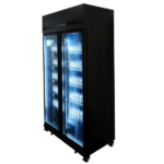 Combisteel Kühlschrank 2 Glastüren Schwarz Irm-770 Bl – Bild 7