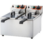 Doppel-Fritteuse CATERINA, 2x 8 Liter, 585x430x265 mm (BxTxH), 2x 3 kW 230 V – Bild 2