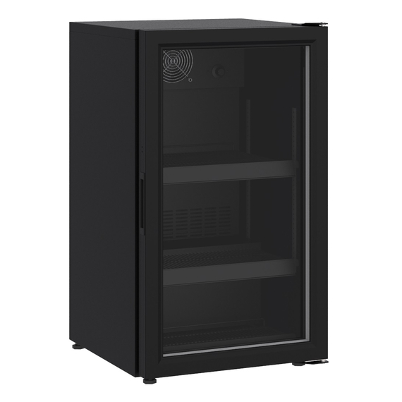 7464_0015-14670.jpg Combisteel Kühlschrank Tischmodel Glastür 136L Schwarz – Bild 1