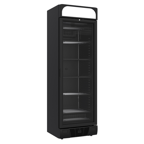 7464_0060-15016.jpg Combisteel Tiefkühlschrank 1 Glastür Schwarz 382L – Breite 640 – Art.-Nr.: 7464.0060 – Bild 1