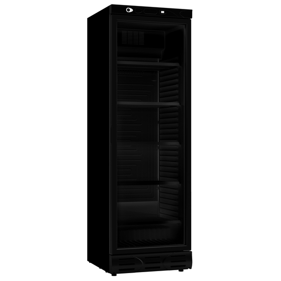 7464_0094-13269.jpg Combisteel Kühlschrank 1 Glastür 382L Schwarz Keine Canopy – Bild 1
