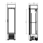 Combisteel Kühlschrank 1 Glastür Schwarz 232L – Bild 2