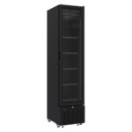 Combisteel Kühlschrank 1 Glastür Schwarz 348L