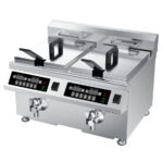 Induktions-Doppel-Fritteuse, 2x8 Liter, 518x490x418 (BxTxH), 2x3.5 kW