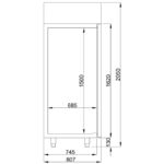 Combisteel Pro Line Kühlschrank Edelstahl Glastür Mono Block 700 Ltr – Bild 2