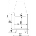 Combisteel Pro Line Saladette 2 Türen 3X 1/1Gn Behälter – Bild 3