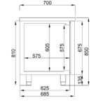Combisteel Pro Line 700 Kühltisch 3 Türen – Bild 2