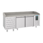 Combisteel Pro Line Pizzatisch mit 2 Türen Und 5 Schubladen