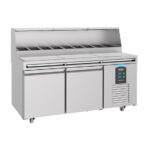 Combisteel Pizzatisch 2 Türen 9X 1/3Gn Behälter