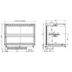 Combisteel Einbauwärmevitrine Keramik Eckig - Schwarz 4/1 – Bild 2