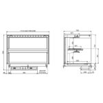 Combisteel Einbau Wandmodell Wärmevitrine Keramik Eckig - Schwarz 4/1 – Bild 2