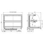 Combisteel Einbauwärmevitrine Keramik Rund - Schwarz 4/1 – Bild 2