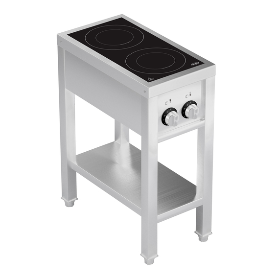 7505_0030_1.jpg Combisteel Induktionsherd 2 Zones mit Offenem Unterbau – Bild 1