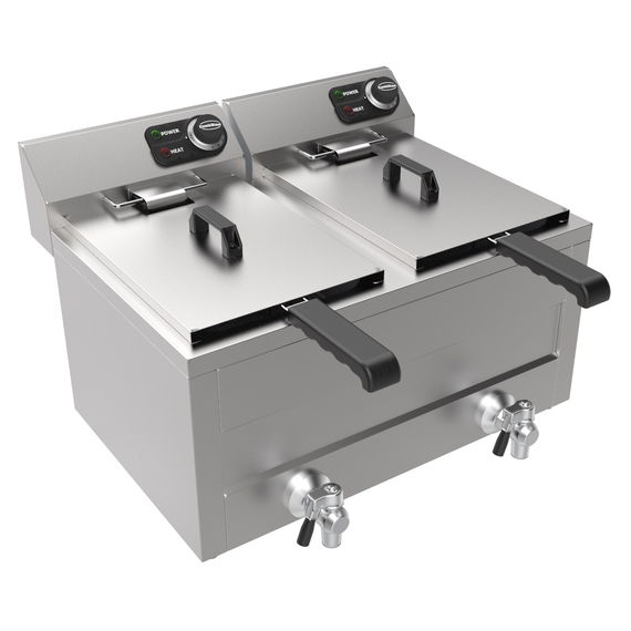 7518_0205-14319.jpg Combisteel Elektro Tischfriteuse 2X8L 2X3Kw – Bild 1