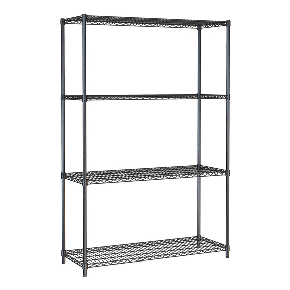 7530_0030-15231.jpg Combisteel Wandbretter 4 Levels 1200 Schwarz Selbstmontage – Bild 1
