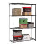 Combisteel Wandbretter 4 Levels 1200 Schwarz Selbstmontage – Bild 2